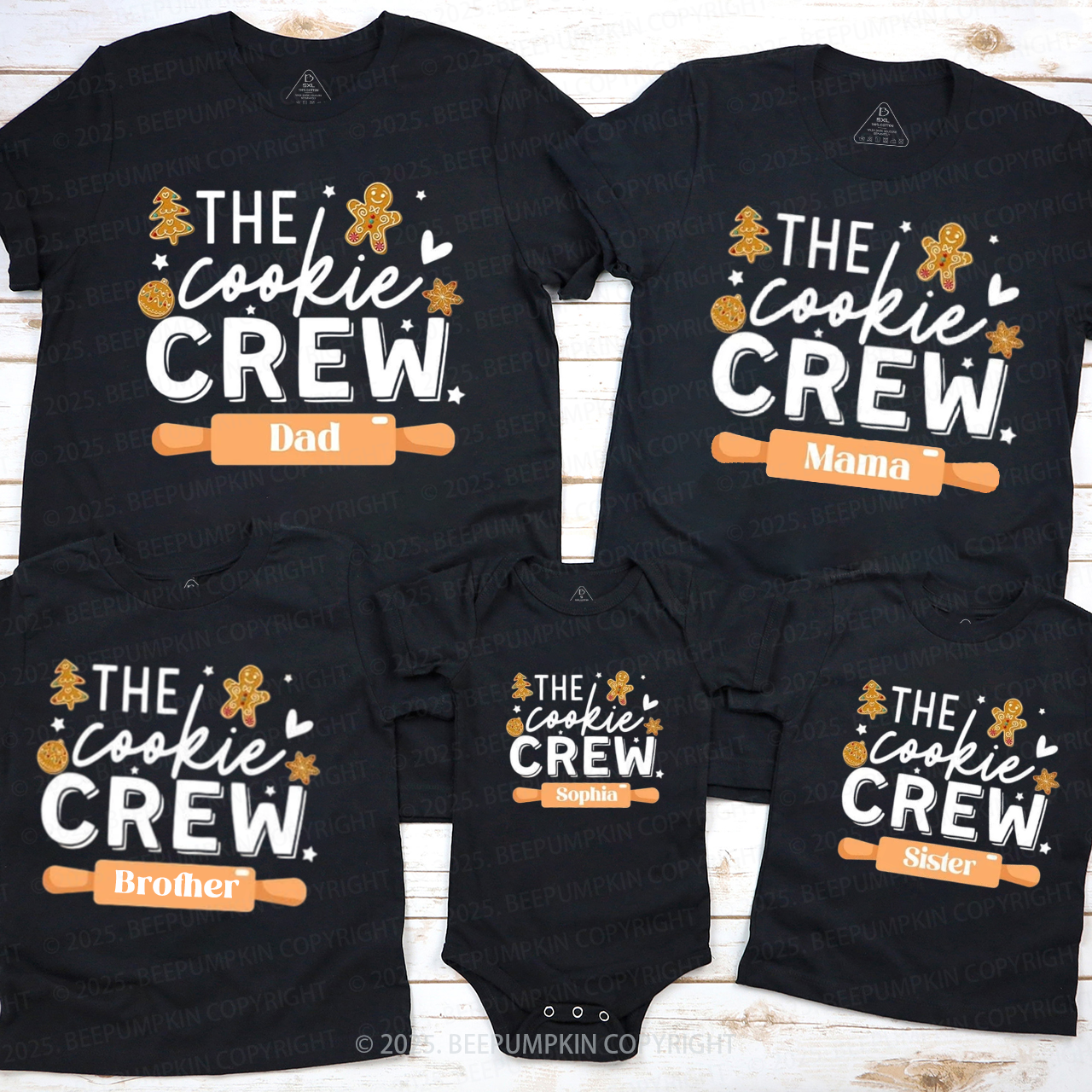 Personalized The Cookie Crew Family Matching T-Shirts Beepumpkin