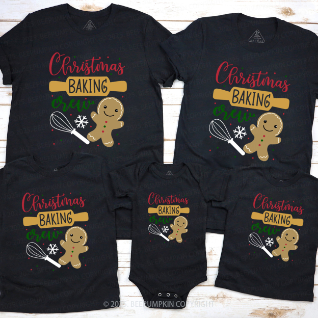 Christmas Baking Crew Family Matching T-Shirts Beepumpkin