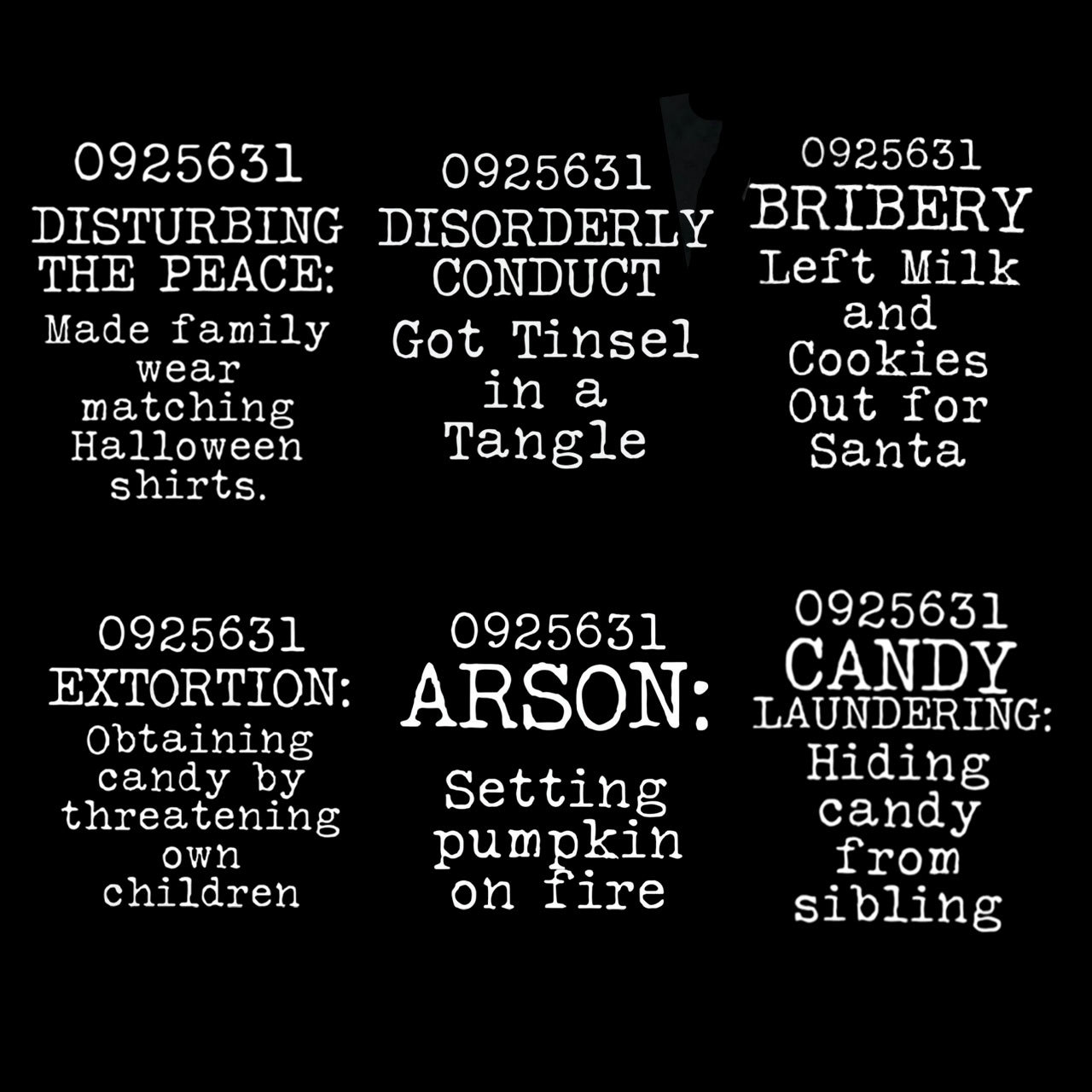 Personalized Crime Halloween Family Matching Shirts