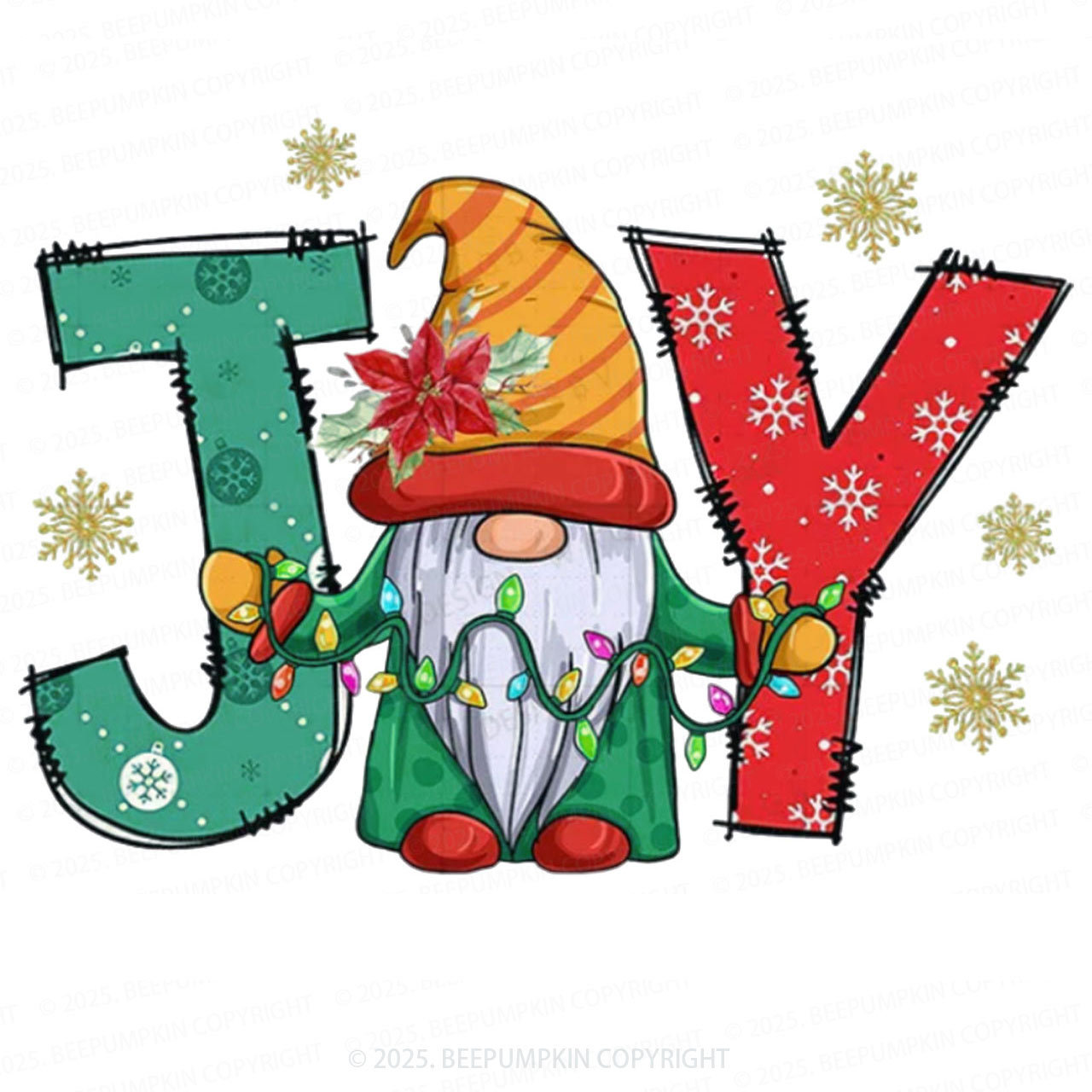 Joy Christmas Family Matching Gnomes Pajamas Beepumpkin