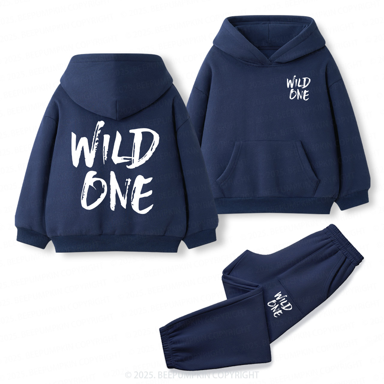 Wild One Toddler&Kids Hoodie Set