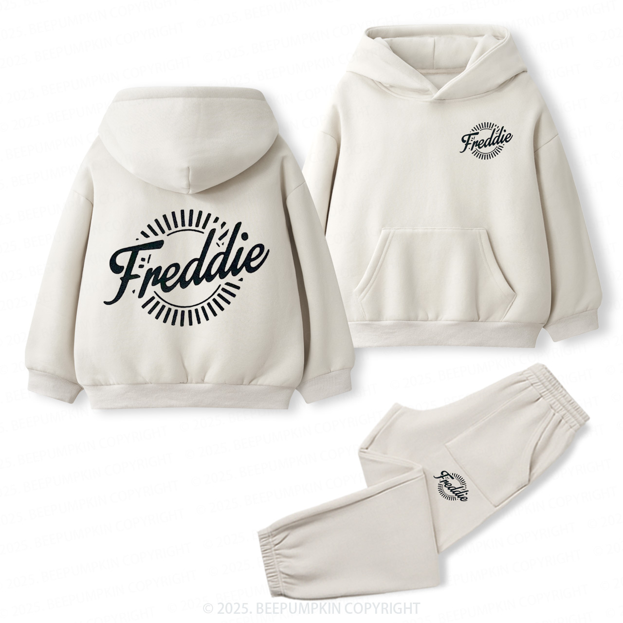 Personalized Name Toddler&Kids Hoodie Set