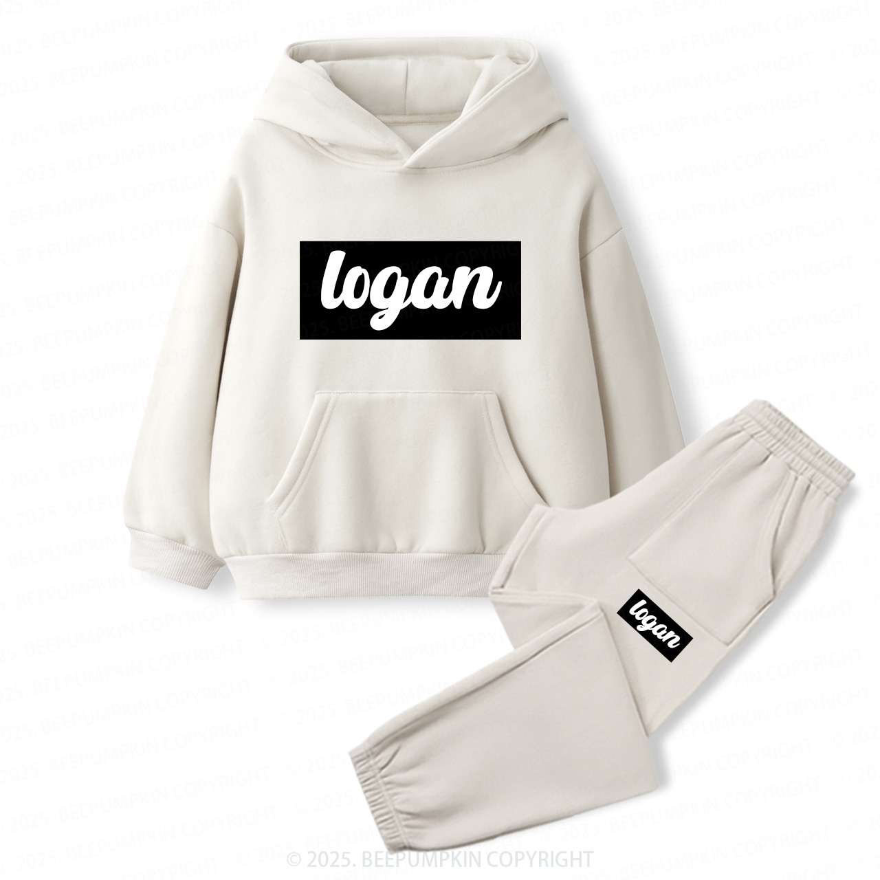 Personalized BOX Collection Name Toddler&Kids Hoodie Set