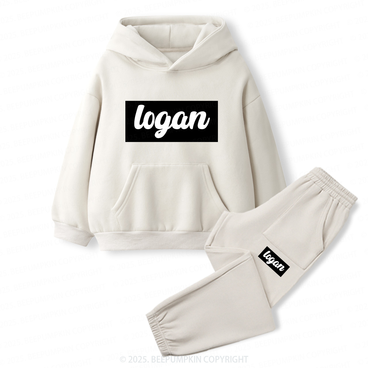 Personalized BOX Collection Name Toddler&Kids Hoodie Set