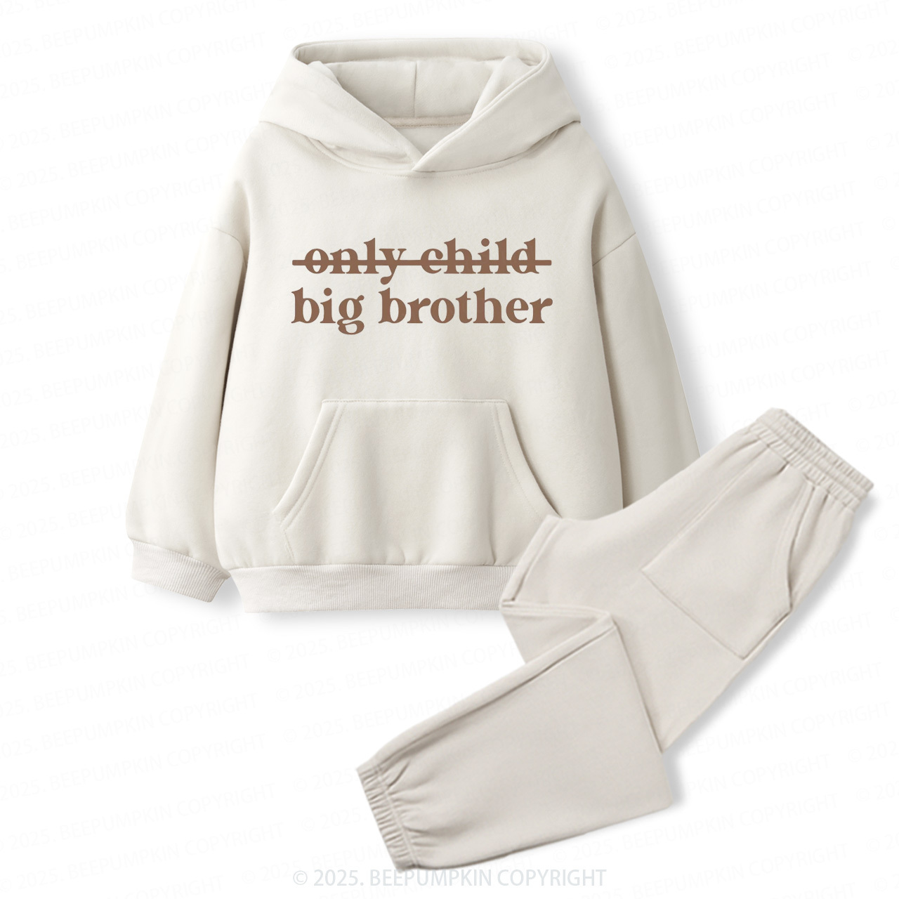 Only Child Big Brother Toddler&Kids Hoodie Set Sale-Beepumpkin™