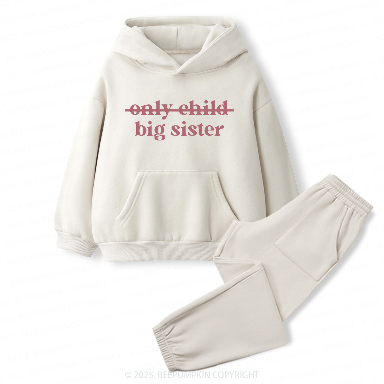 Only Child Big Sister Toddler&Kids Hoodie Set