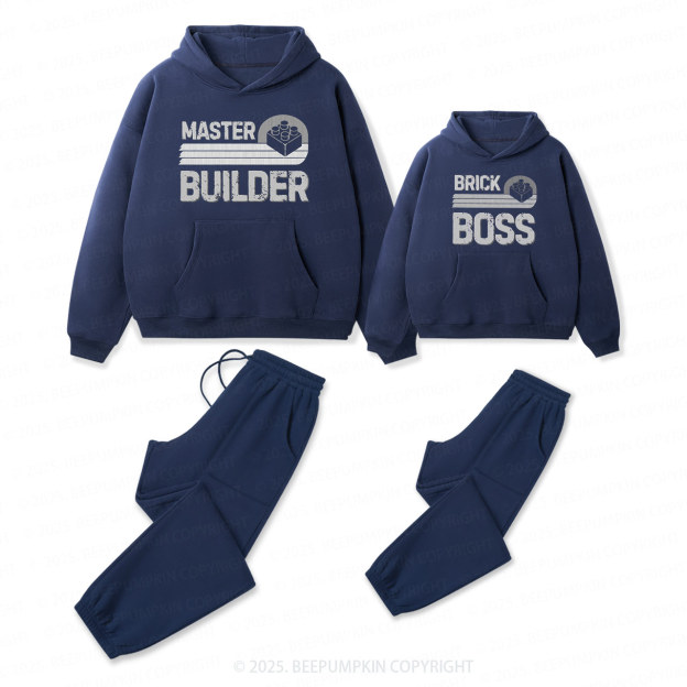 Personalized Master Builder Family Matching Hoodie Set