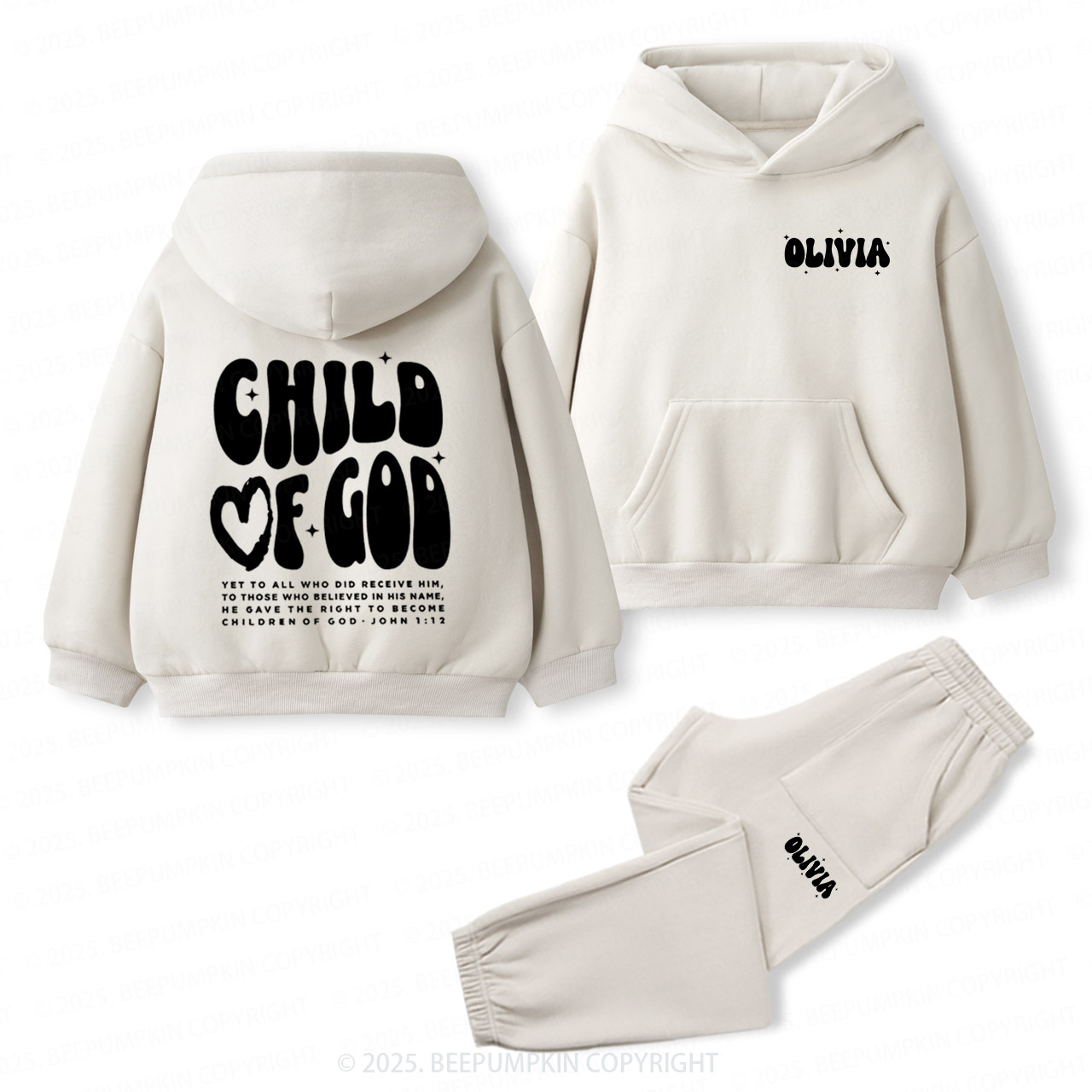 Personalized Child Of God Toddler&Kids Hoodie Set