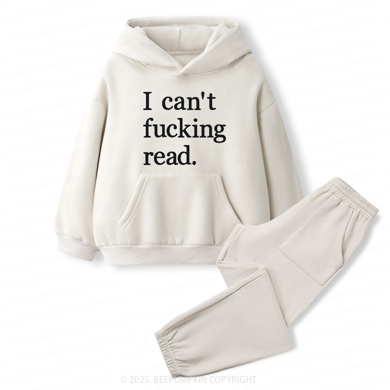 I Can't Fucking Read Toddler&Kids Hoodie Set