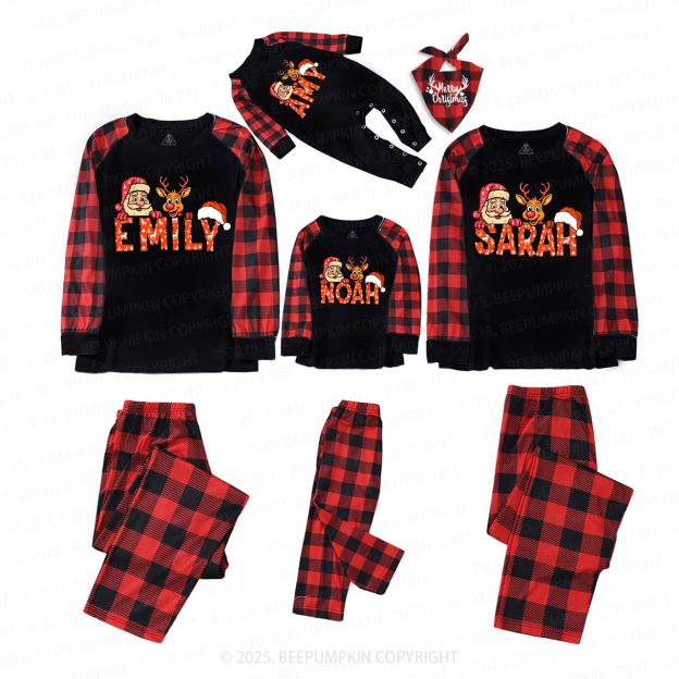 Personalized Santa's Favorite Name Family Matching Pajamas