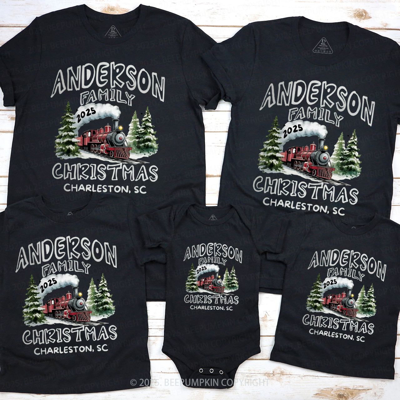 Personalized The 2025 Christmas Journey Family Matching T-Shirts Beepumpkin