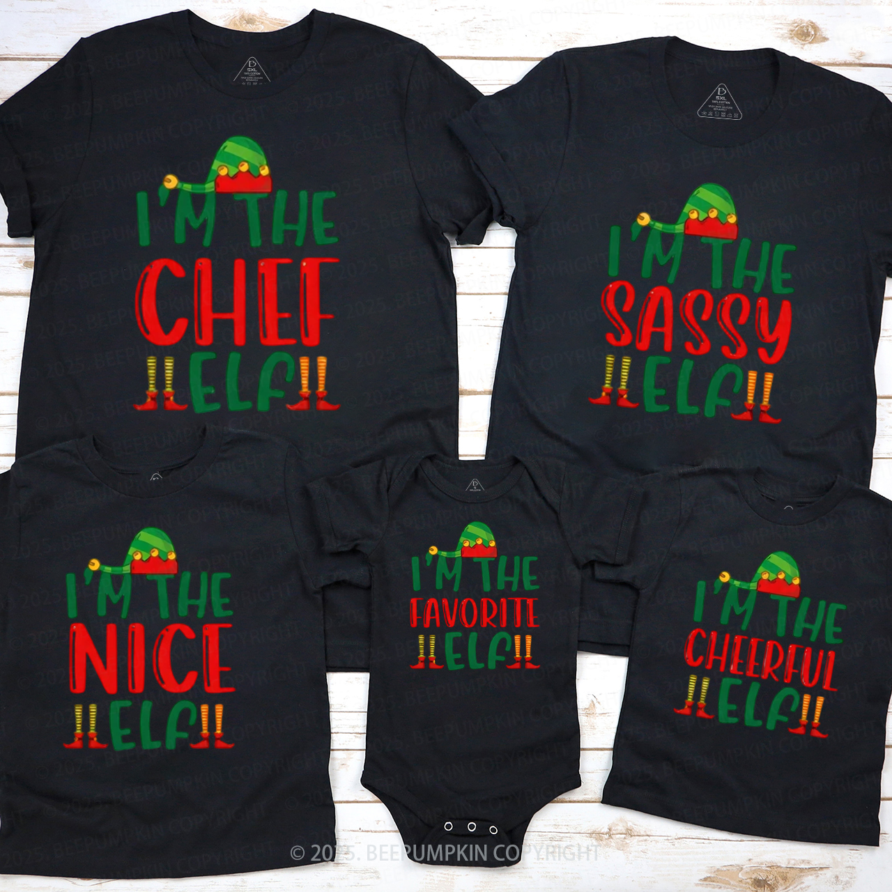 I'm The Elf Family Matching T-Shirts Beepumpkin