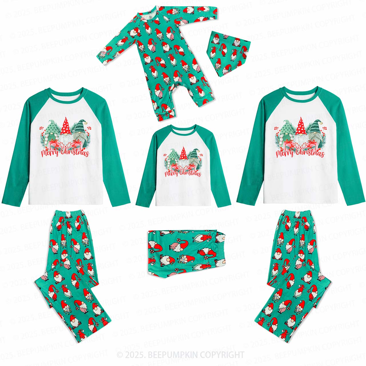 Holiday Gnome Family Matching Gnomes Pajamas Beepumpkin