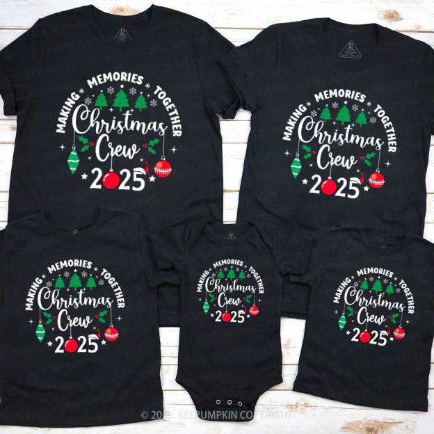 Christmas Crew 2025 Family Matching T-Shirts Beepumpkin