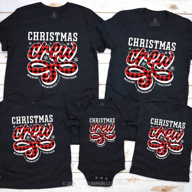 Christmas Crew Family Matching T-Shirts Beepumpkin