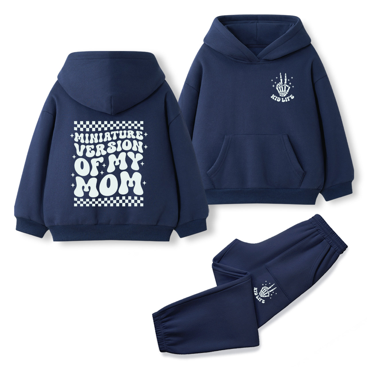 Miniature Versions Of My Mom Toddler&Kids Hoodie Set