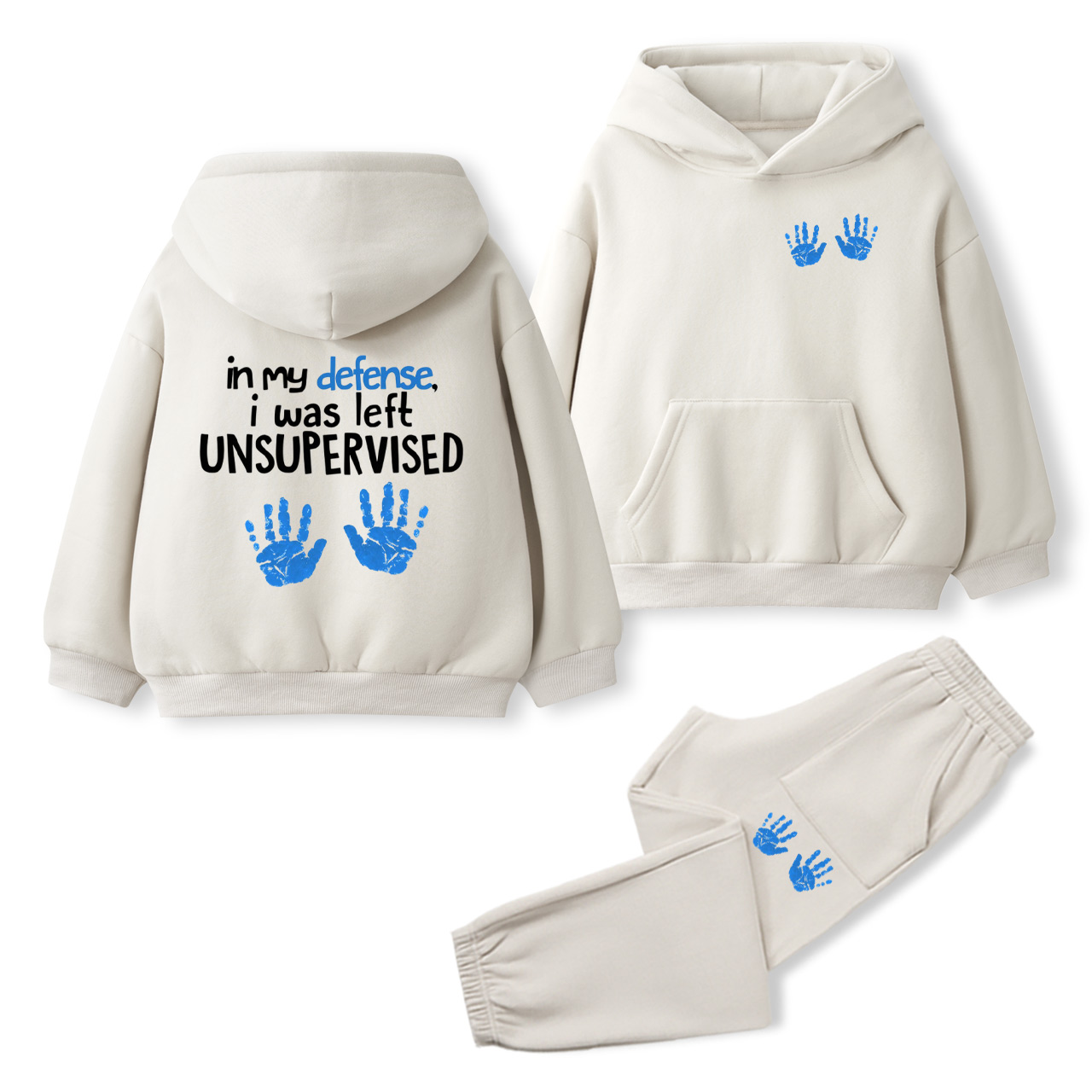 In My Defense I was Unsupervised Toddler&Kids Hoodie Set