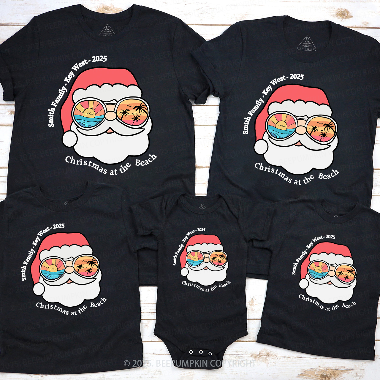 Personalized Christmas Vacation Family Trip Family Matching T-Shirts