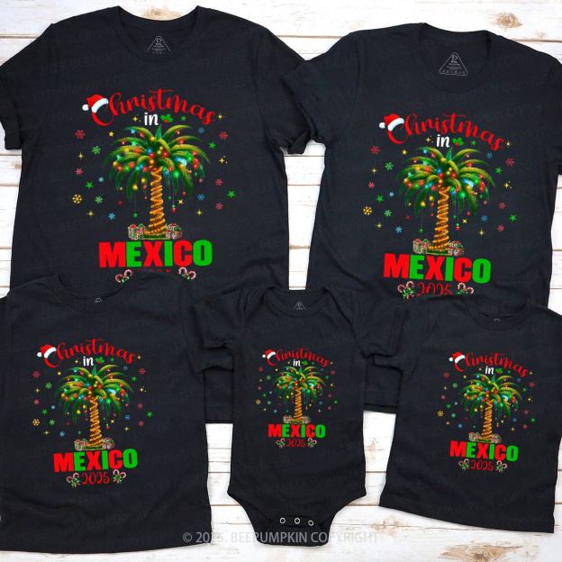 Personalized Christmas Trip 2025 Family Matching T-Shirts Beepumpkin