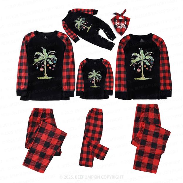 Palm Tree Holiday Tropical Family Matching Pajamas
