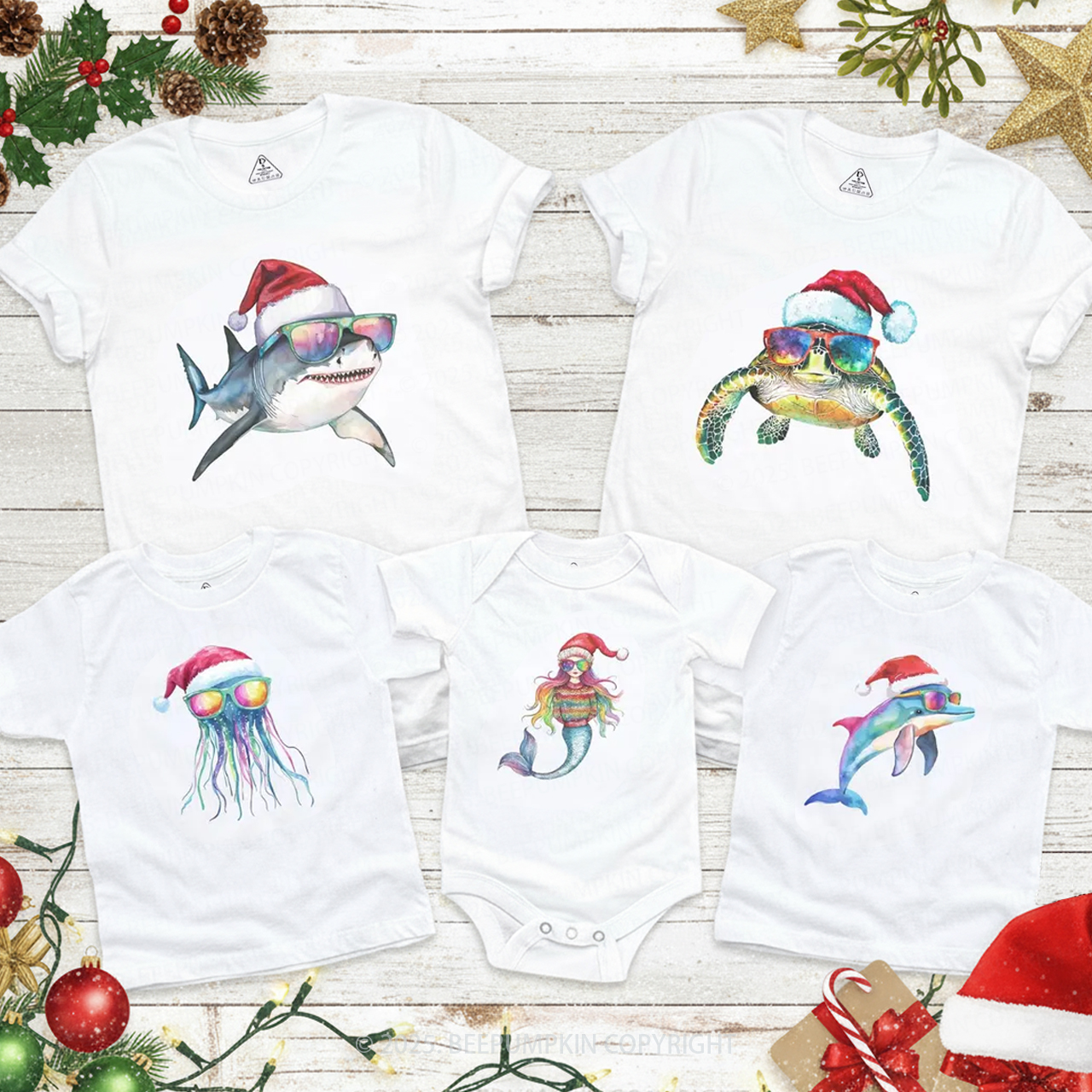 Personalized Christmas Cruise Family Matching T-Shirts Beepumpkin