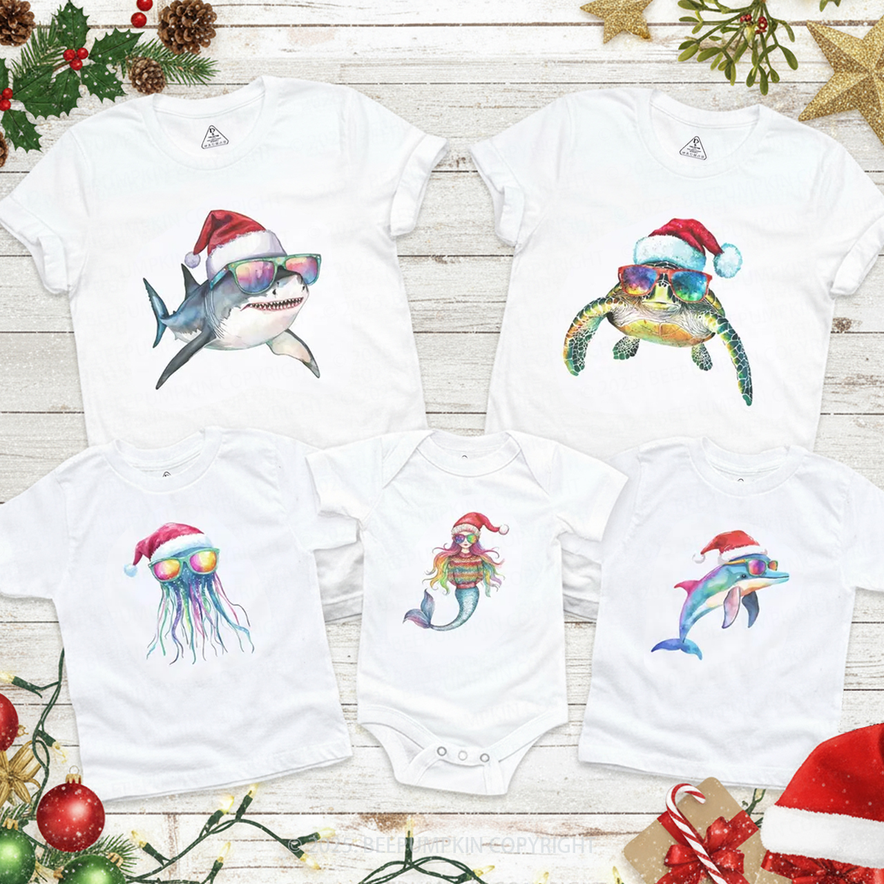 Personalized Christmas Cruise Family Matching T-Shirts Beepumpkin