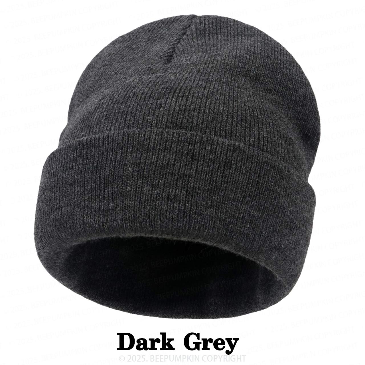 8 Colors Personalized Name Beanie Hat (Vegan Leather Patch)