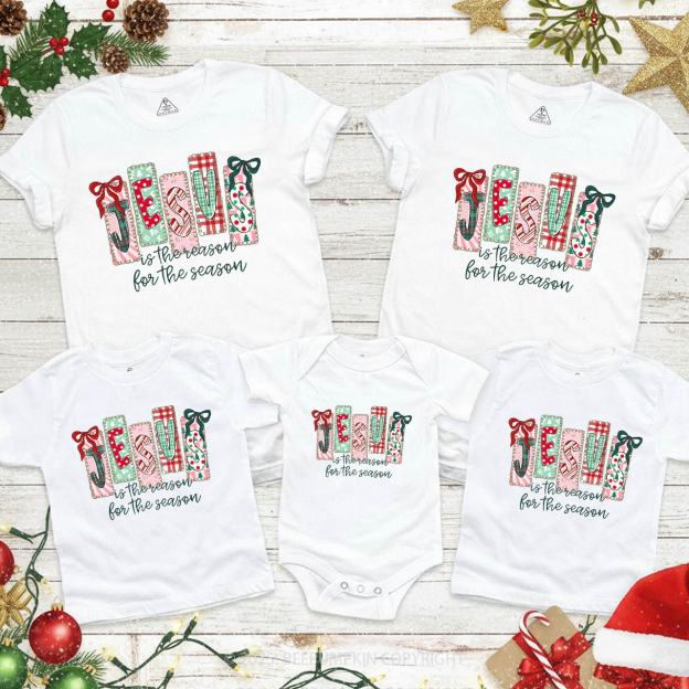 Jesus Is The Reason For The Season Family Matching T-Shirts Beepumpkin