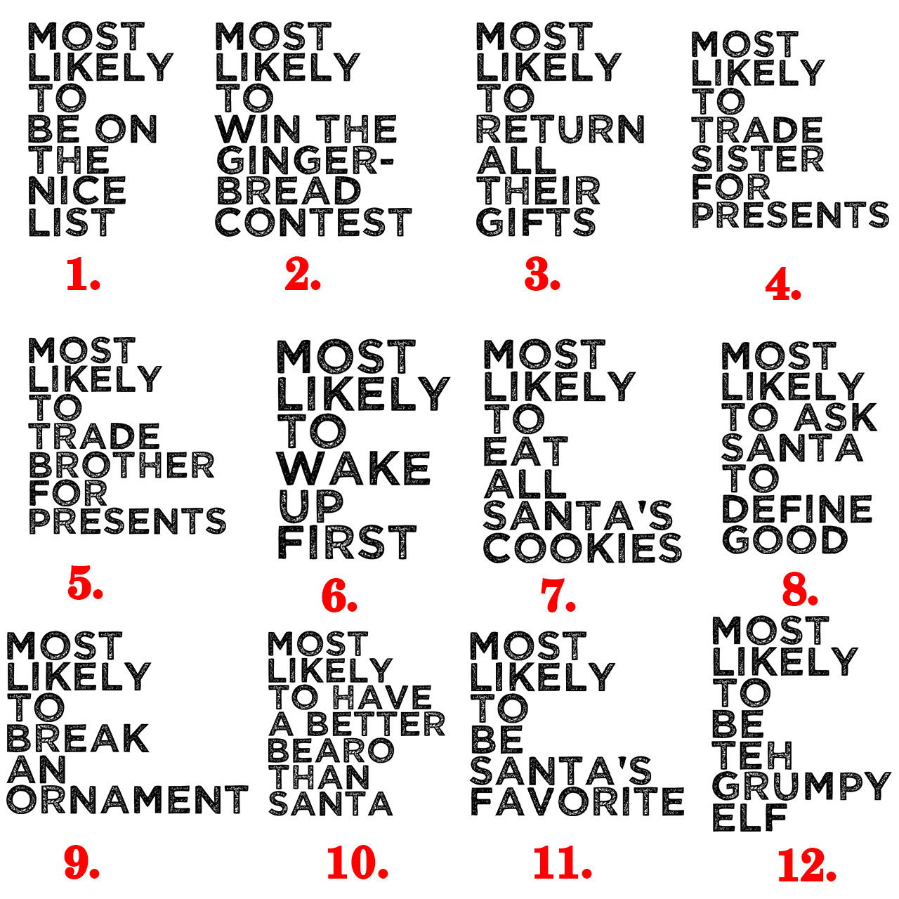 Personalized 25 Most Likely Family Matching Pajamas