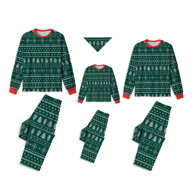 Cozy Pine Pattern All-Over Print Family Matching Pajama Sets