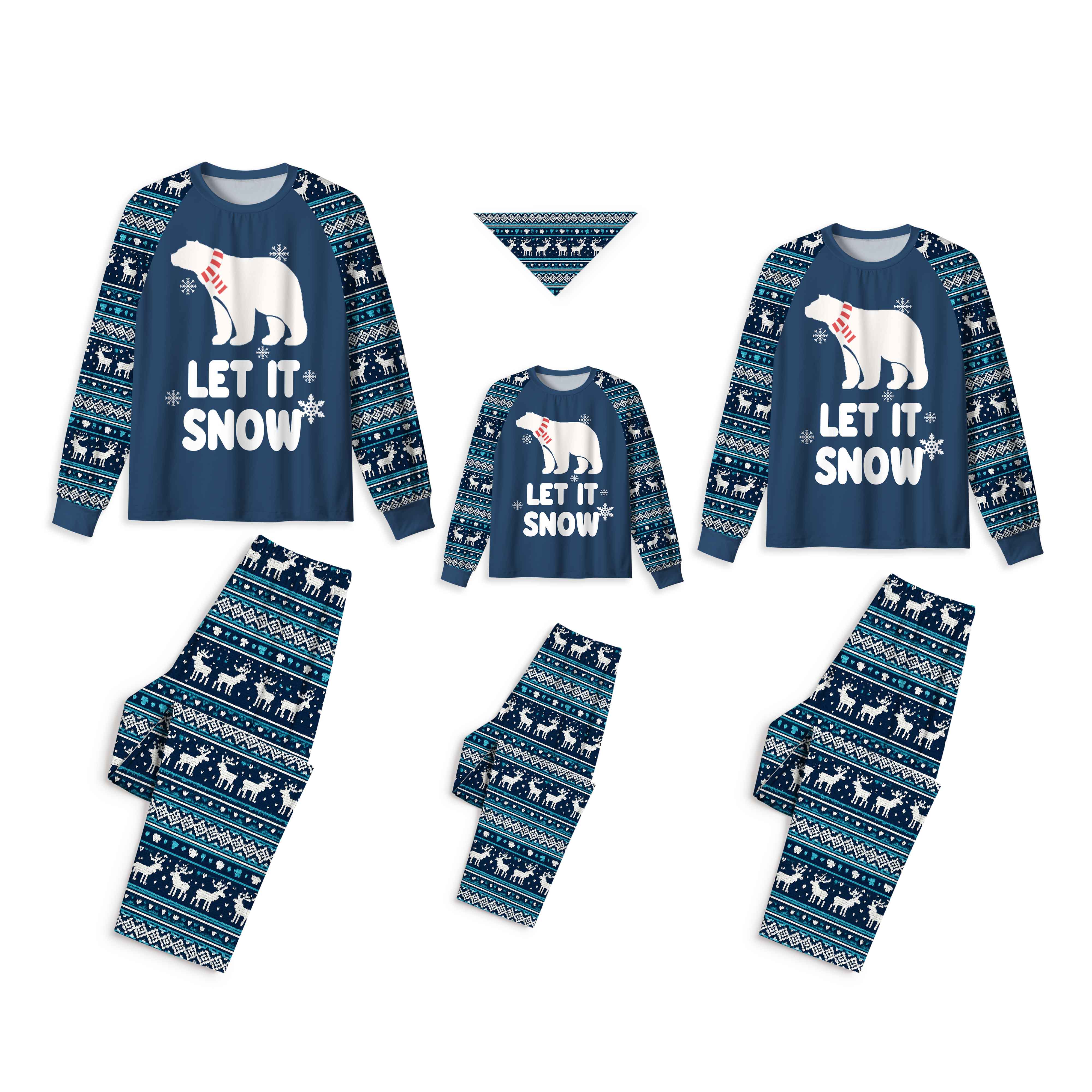 Let It Snow All-Over Print Family Matching Pajama Sets