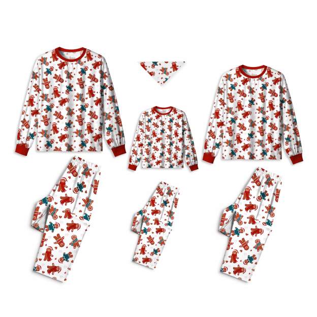 Christmas Gingerbread Man All-Over Print Family Matching Pajama Sets