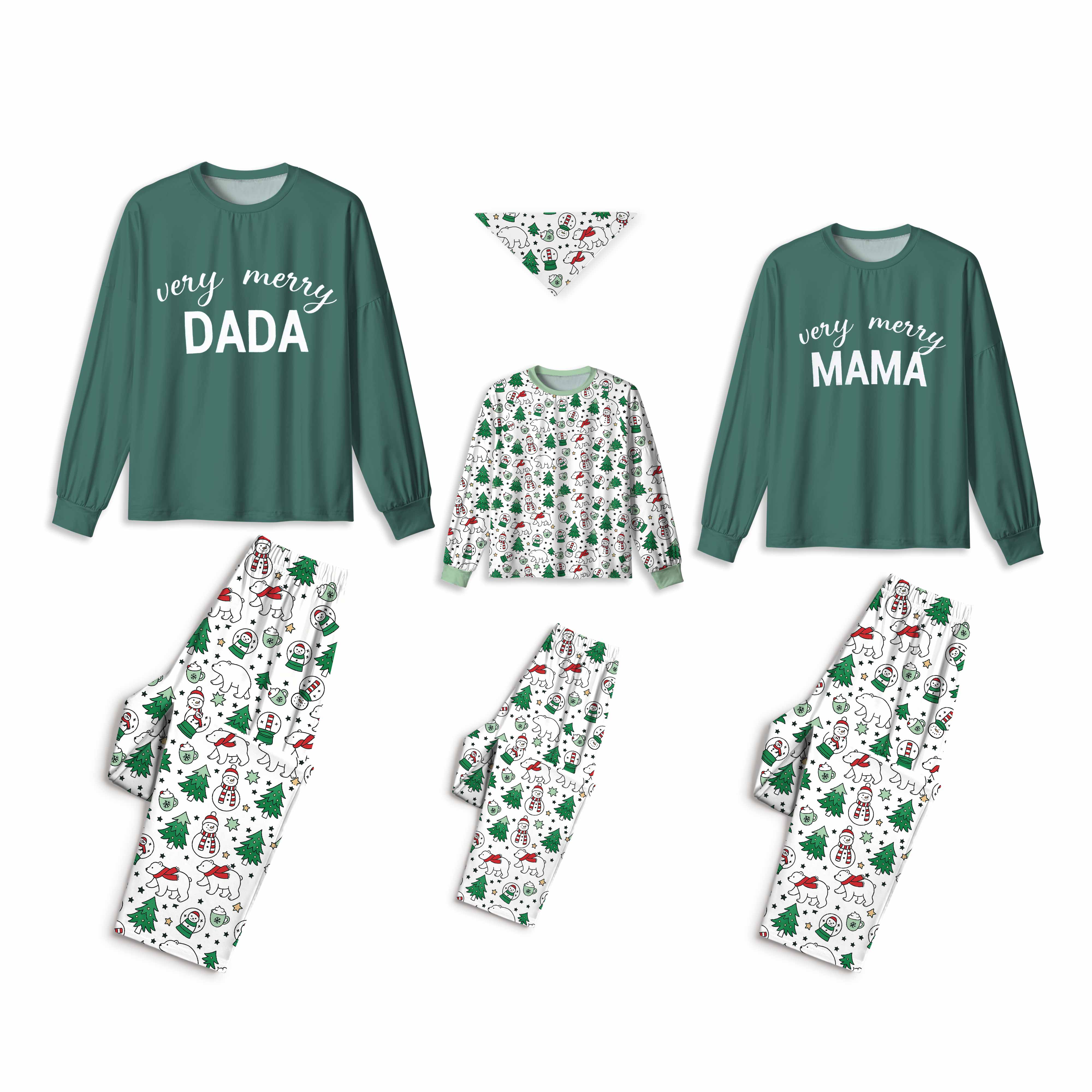 Personalized Very Merry All-Over Print Family Matching Pajama Sets