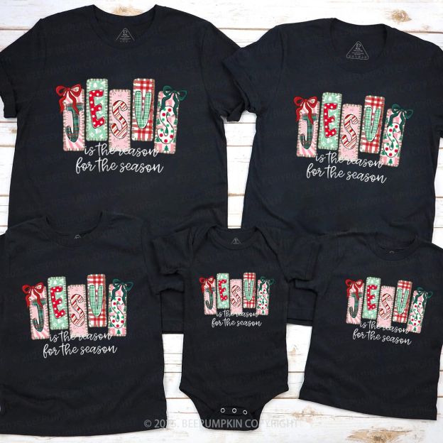 Jesus Is The Reason For The Season Family Matching T-Shirts Beepumpkin
