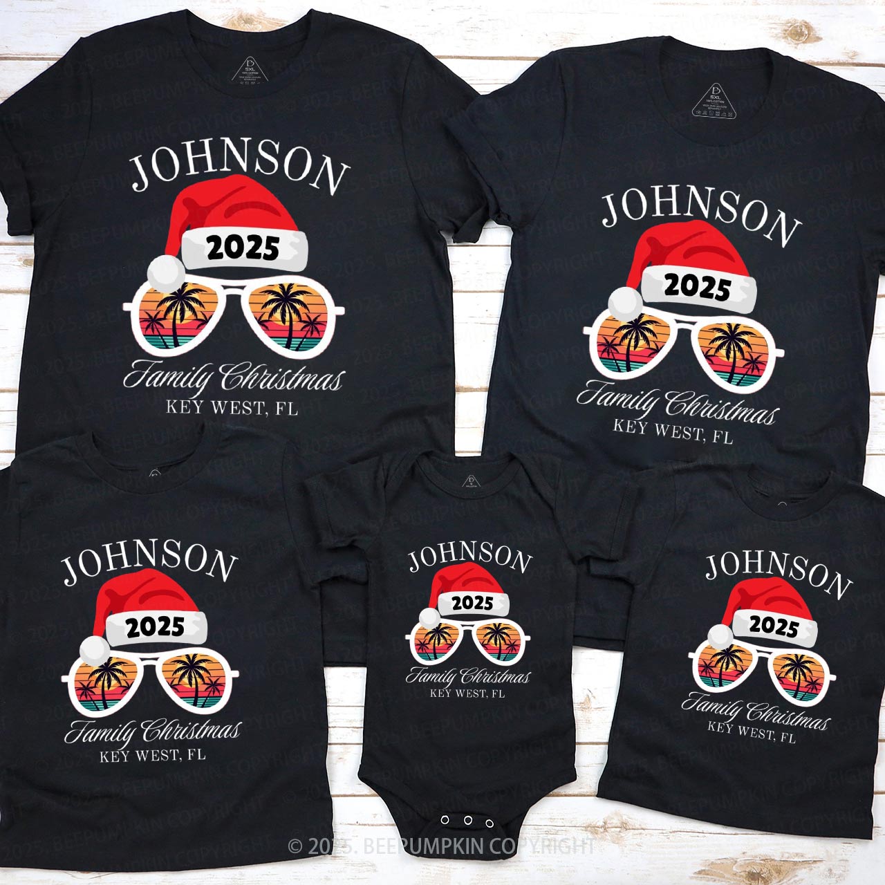 Personalized Tropical Group Family Matching T-Shirts Beepumpkin