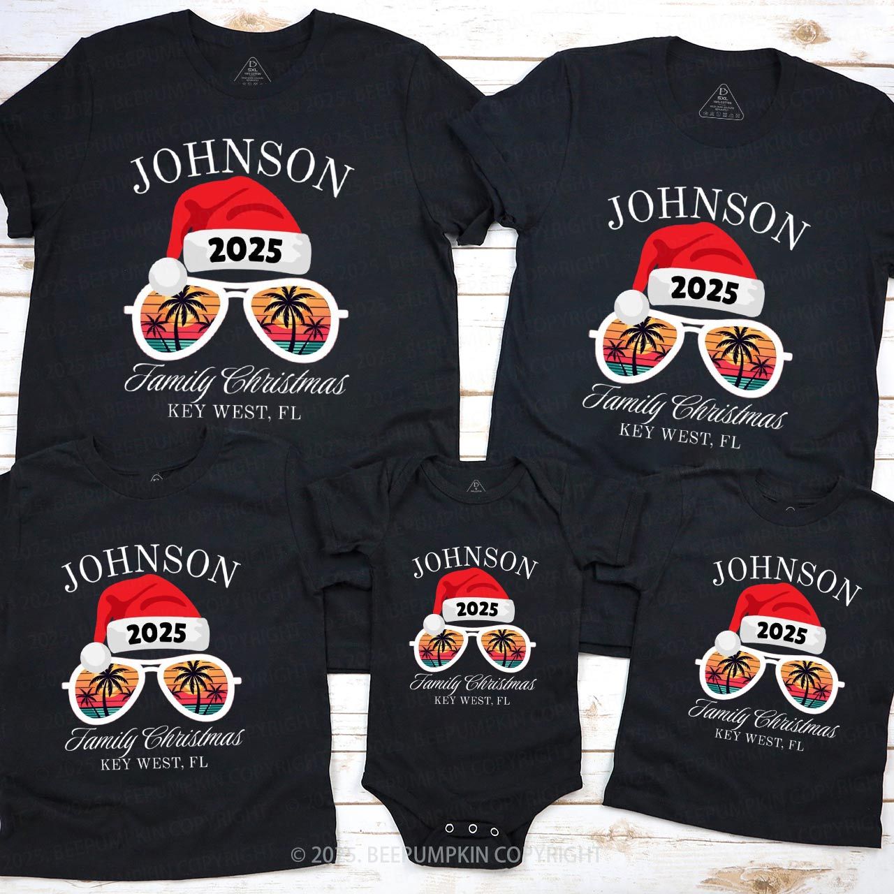 Personalized Tropical Group Family Matching T-Shirts Beepumpkin