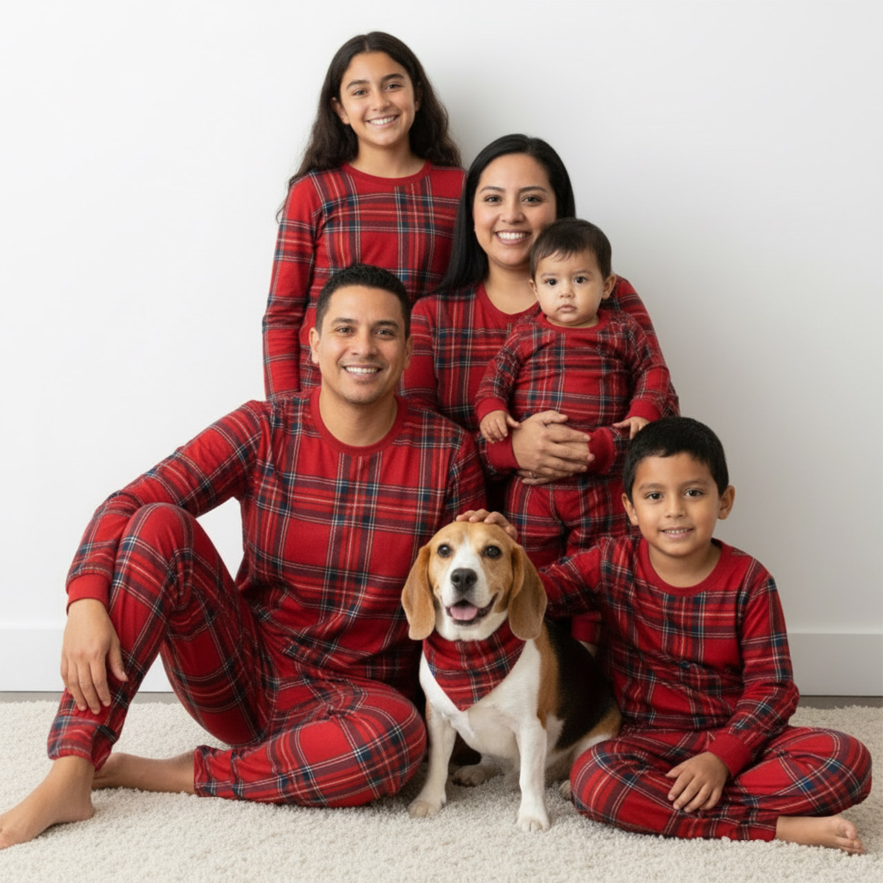Classic Plaid Comfort All-Over Print Family Matching Pajama Sets