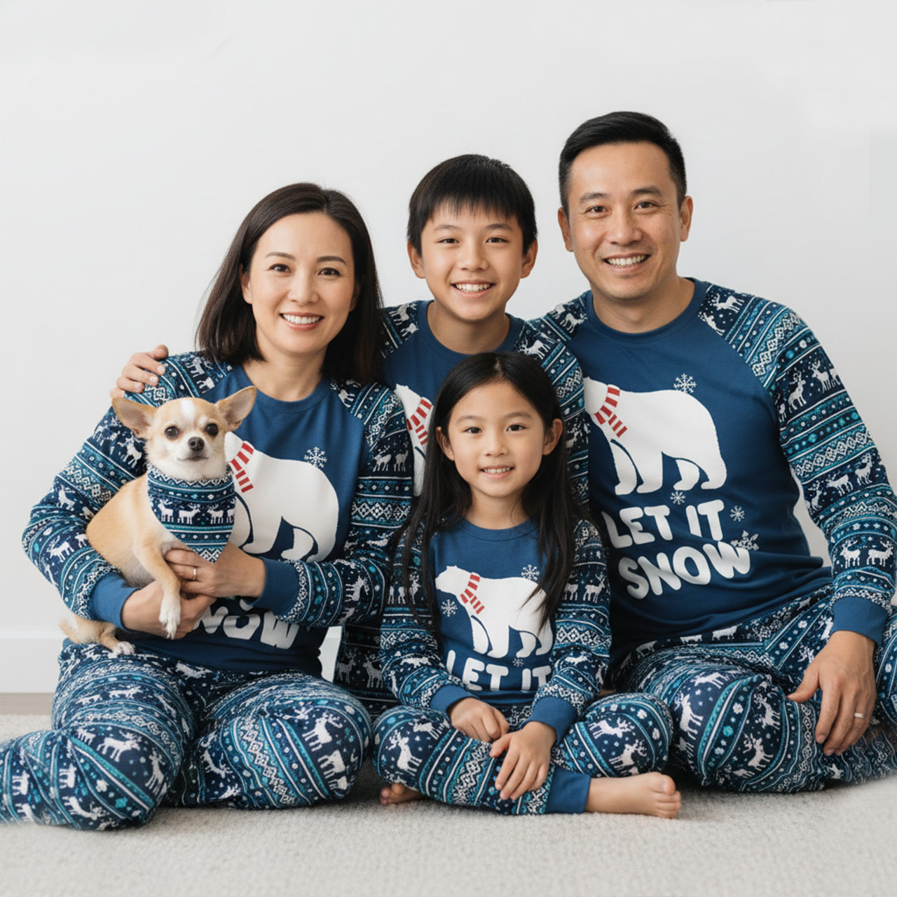 Let It Snow All-Over Print Family Matching Pajama Sets