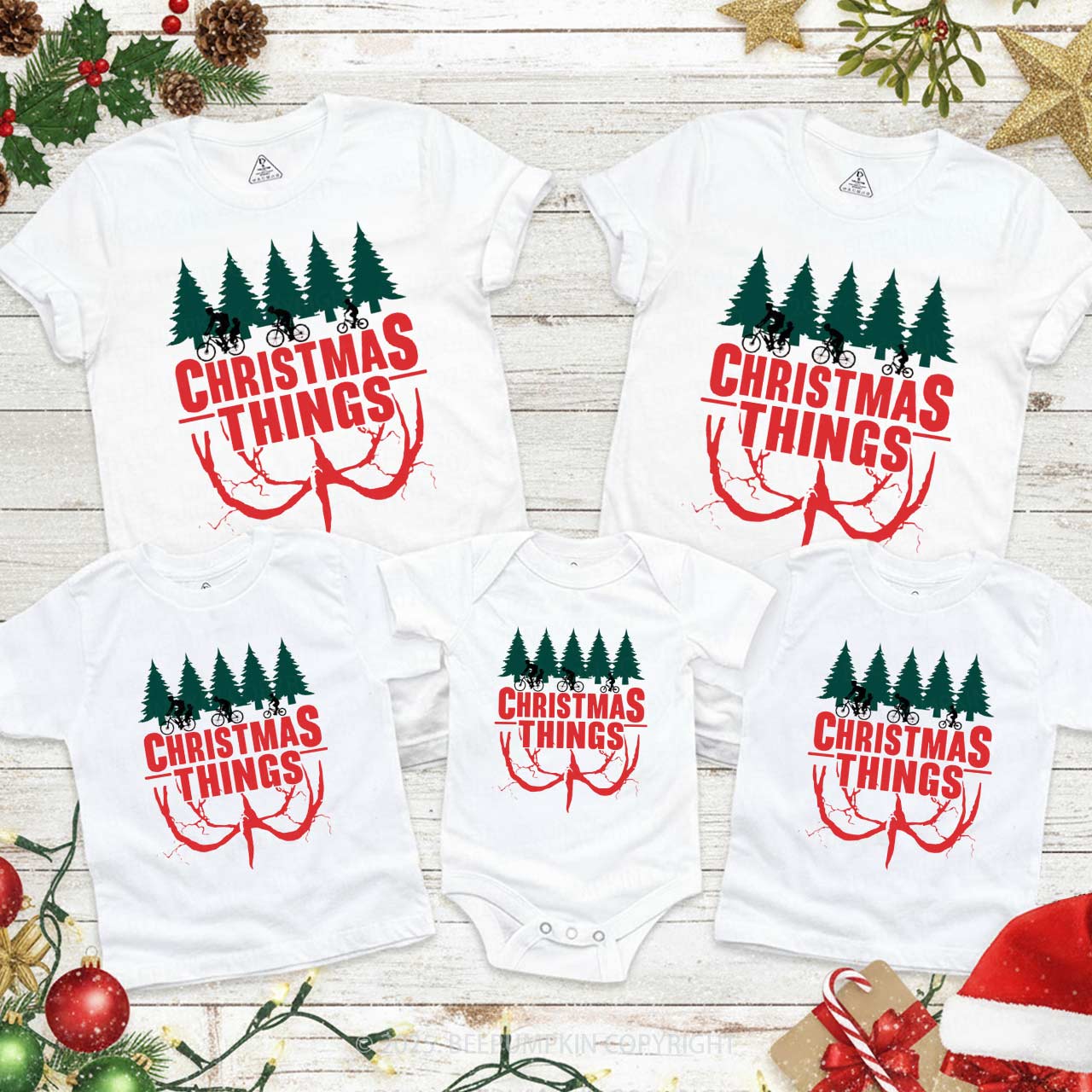Christmas Things Family Matching T-Shirts Beepumpkin