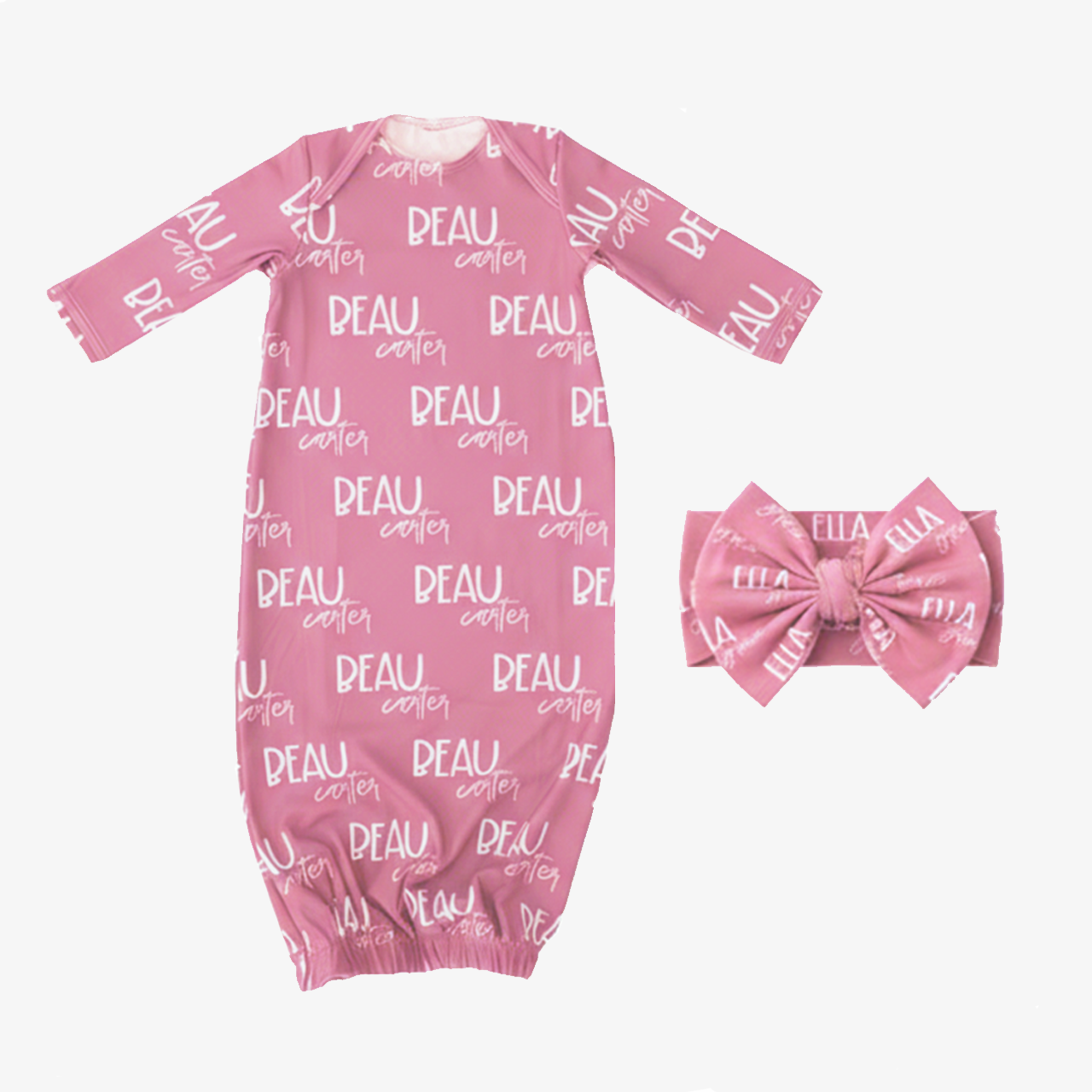 4 Pieces Personalized Baby Name Coming Home Outfit Set