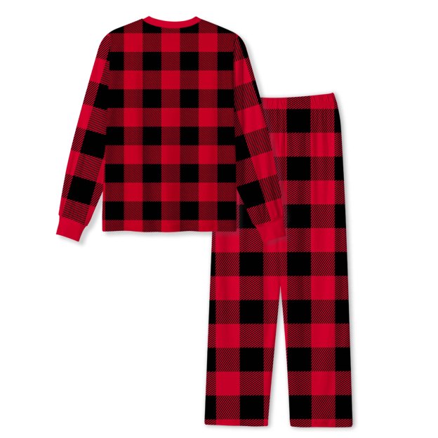 Red & Black Buffalo Check plaids All-Over Print Family Matching Pajama Sets