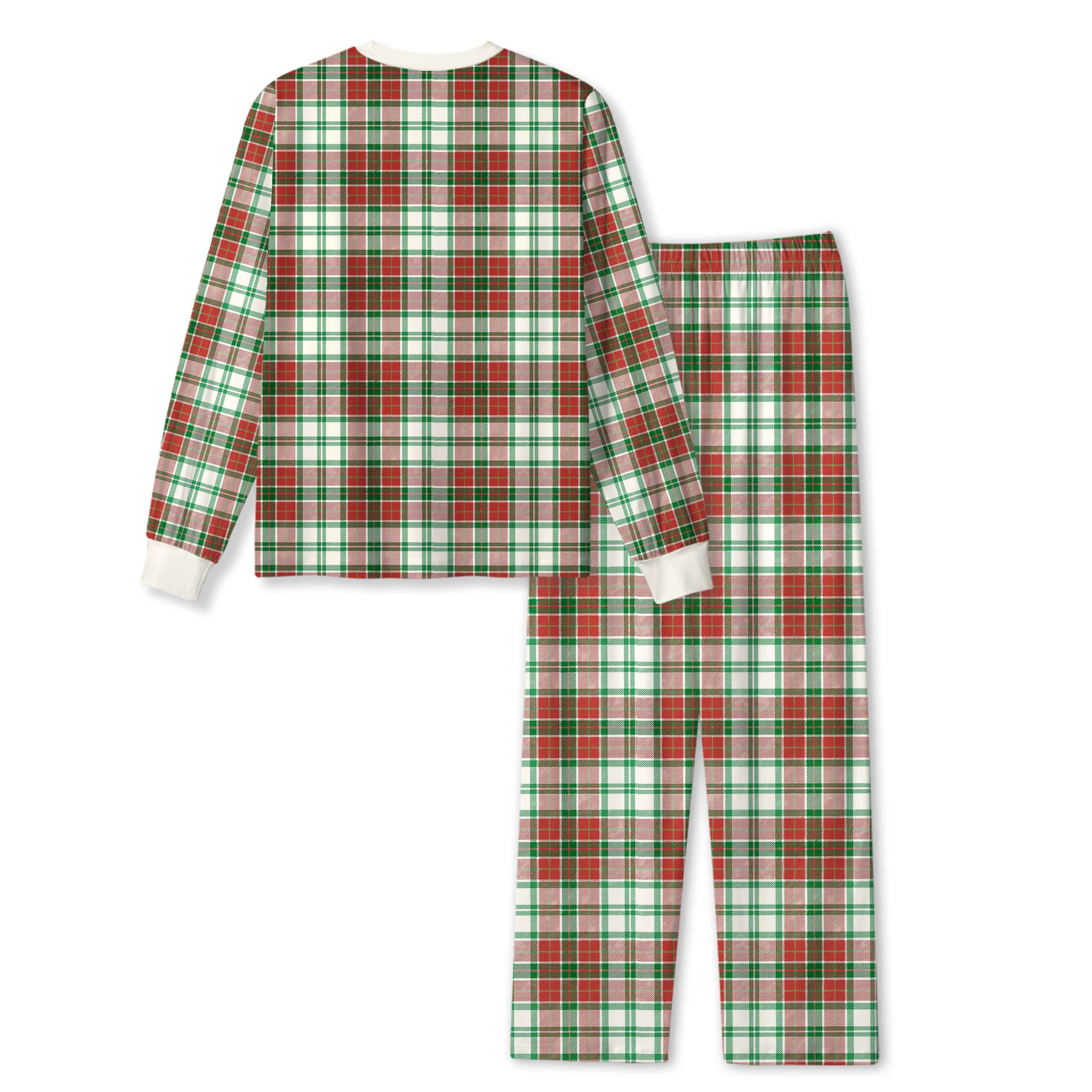 Red & Green Buffalo Check plaids All-Over Print Family Matching Pajama Sets