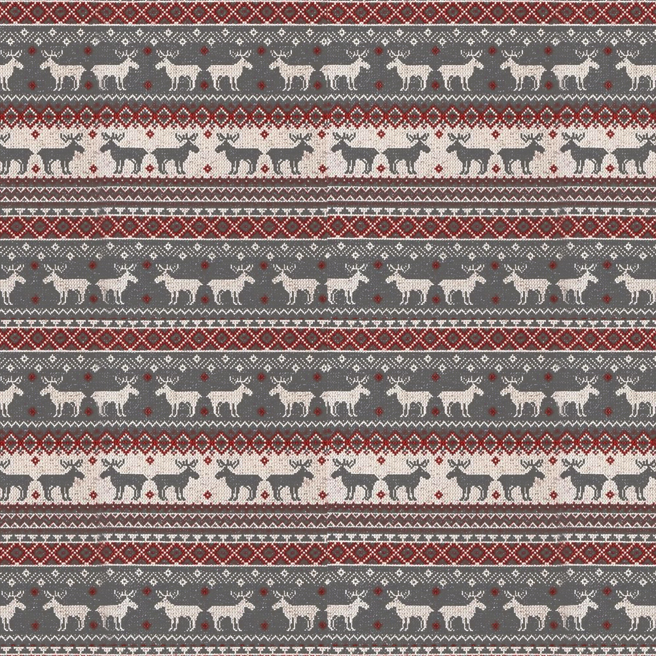 Reindeer Winter Stripe All-Over Print Family Matching Pajama Sets