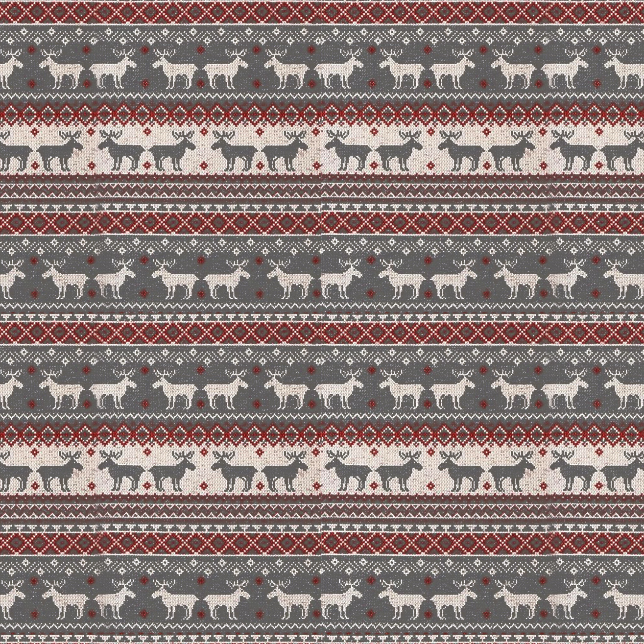 Reindeer Winter Stripe All-Over Print Family Matching Pajama Sets