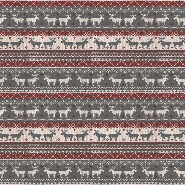 Reindeer Winter Stripe All-Over Print Family Matching Pajama Sets