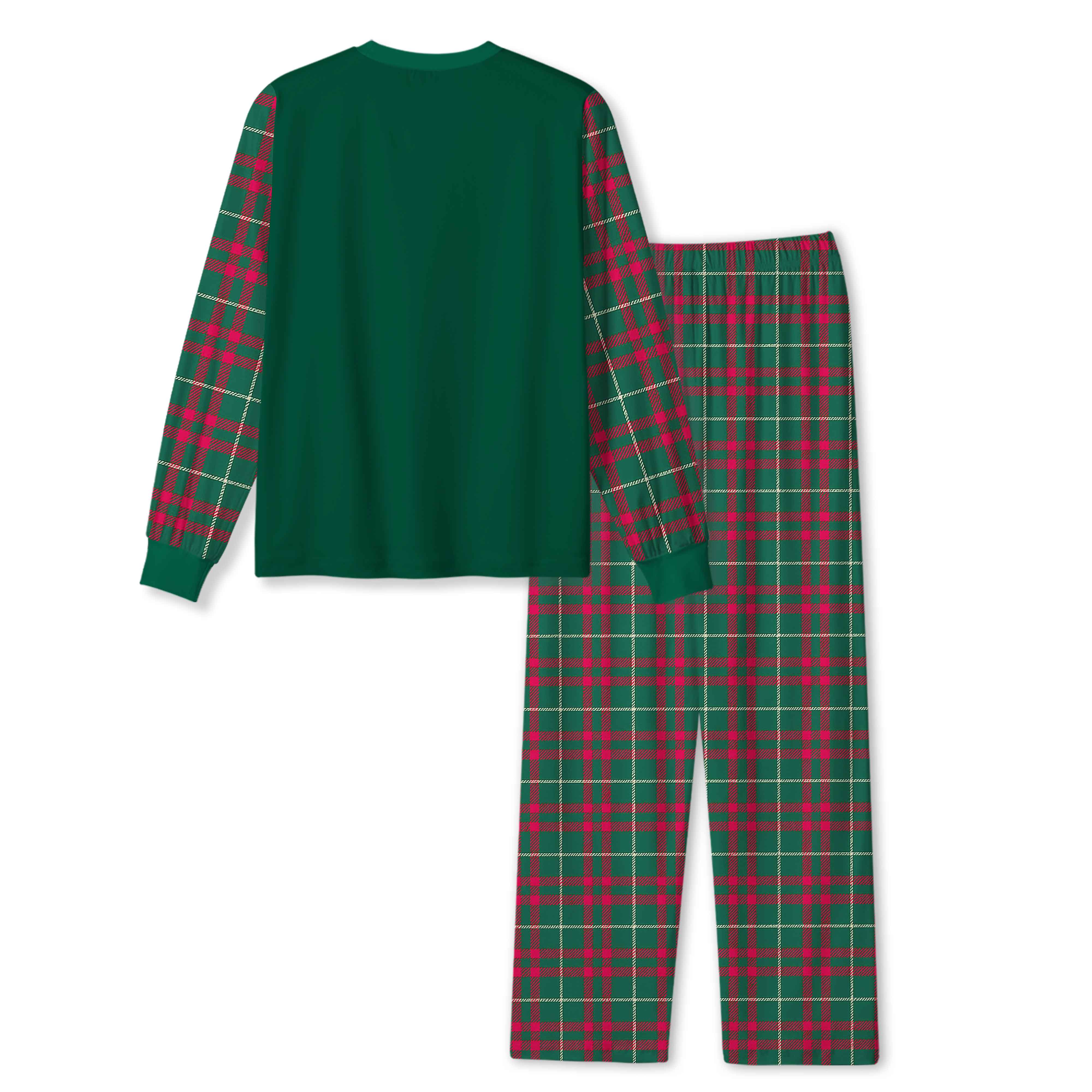 Plaid & Pine Green All-Over Print Family Matching Pajama Sets