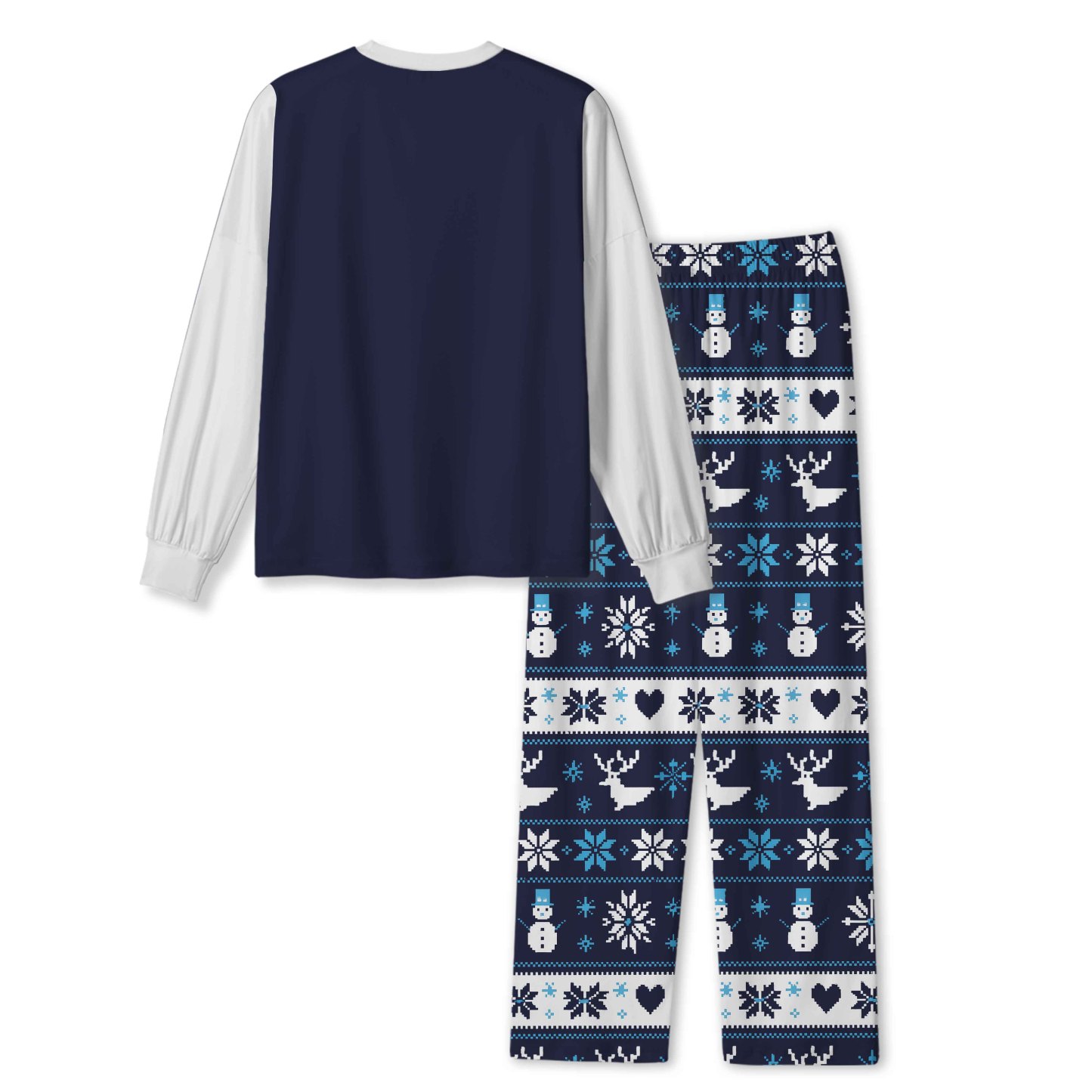 Christmas Tree Stars Navy All-Over Print Family Matching Pajama Sets
