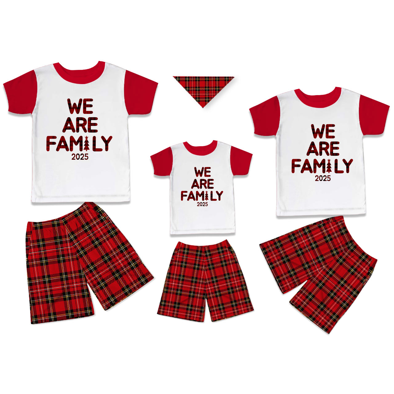 We Are Family 2025 All-Over Print Short Family Matching Pajama Sets