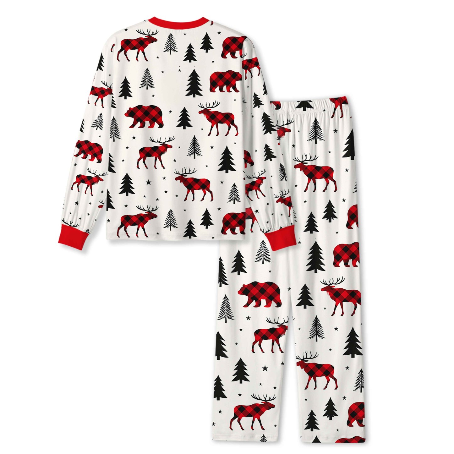 Buffalo Plaid Forest All-Over Print Family Matching Pajama Sets