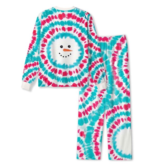 Tie-Dye Frosty Faces All-Over Print Family Matching Pajama Sets
